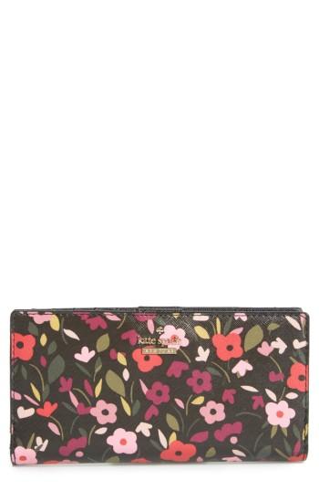 Women's Kate Spade New York Cameron Street - Stacy Boho Floral Wallet - Black