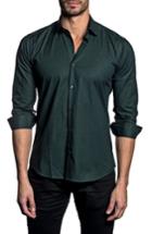 Men's Jared Lang Trim Fit Slub Sport Shirt - Black