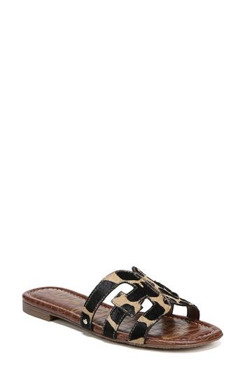 Women's Sam Edelman Bay Genuine Calf Hair Slide Sandal M - Brown