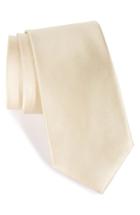 Men's Nordstrom Men's Shop Solid Satin Silk Tie, Size - White