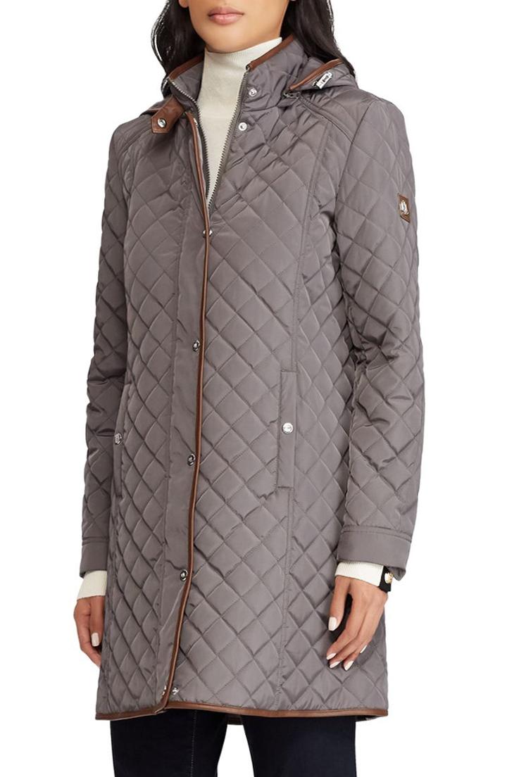 Women's Lauren Ralph Lauren Quilted Hooded Coat