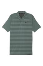 Men's Nike Stripe Polo Shirt - Green