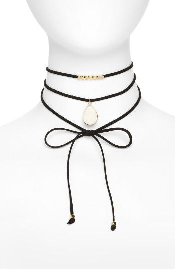 Women's Panacea Triple Strand Drusy Choker