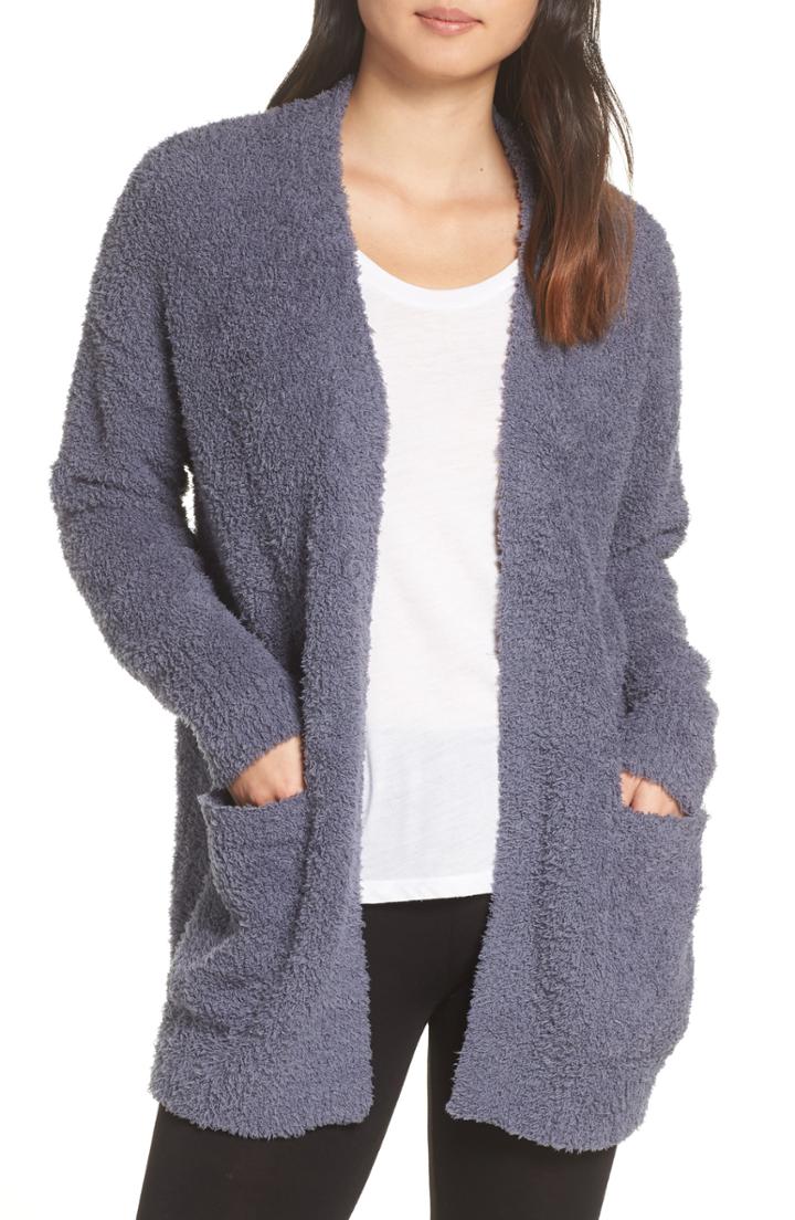 Women's Barefoot Dreams Cozychic Cardigan /x-large - Blue