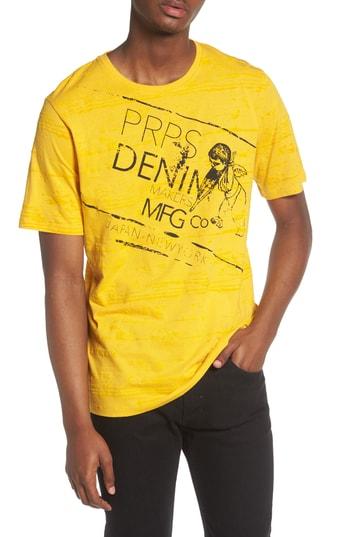Men's Prps Flocked Graphic T-shirt - Yellow