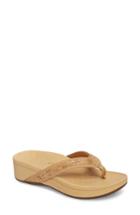 Women's Vionic High Tide Wedge Flip Flop M - Metallic