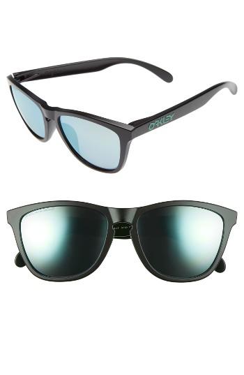 Women's Oakley Frogskins 54mm Polarized Sunglasses - Matte Black/ Emerald Iridium P