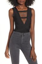 Women's Sentimental Ny Illusion Mesh Bodysuit - Black