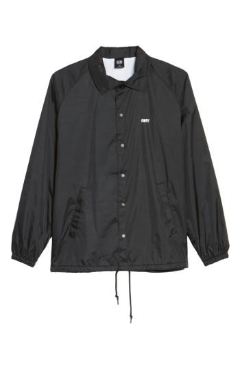Men's Obey Lo-fi Graphic Coach's Jacket - Black