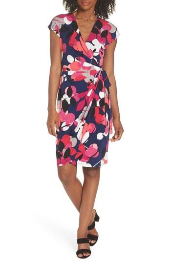 Women's Maggy London Berry Floral Wrap Dress - Blue