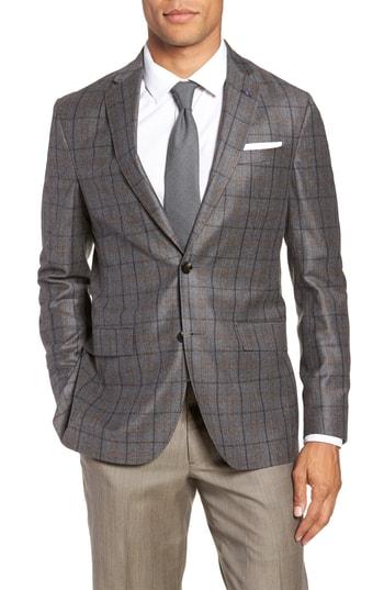 Men's Ted Baker London Konan 2b Trim Fit Wool Sport Coat R - Grey