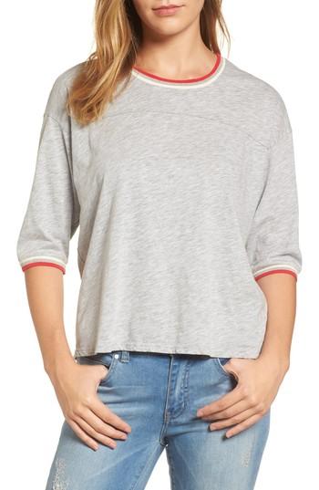 Women's Velvet By Graham & Spencer Ringer Slub Top - Grey