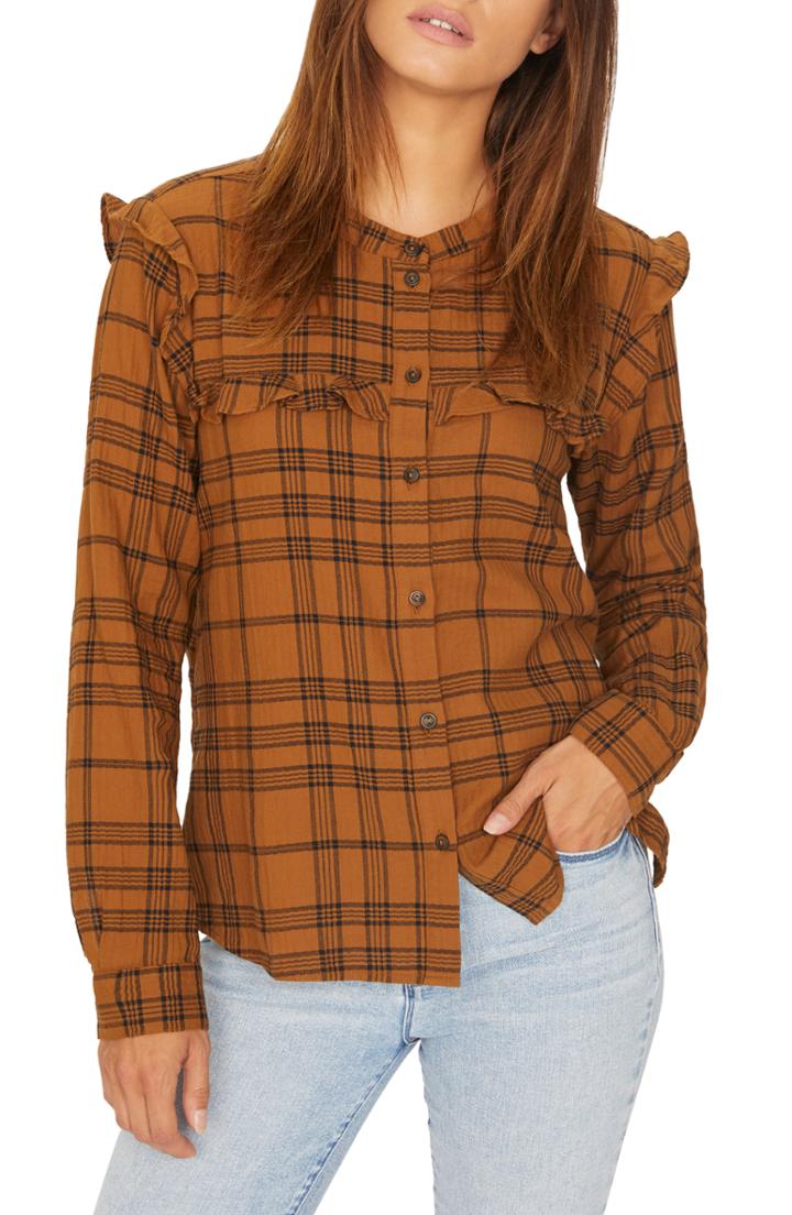 Women's Sanctuary Hill St. Ruffled Plaid Shirt