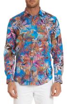 Men's Robert Graham Kingpin Louie Limited Edition Classic Fit Linen Sport Shirt - Blue