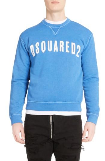 Men's Dsquared2 Logo Sweatshirt - Blue
