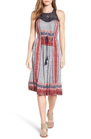 Women's Lucky Brand Crochet Yoke Knit Dress