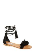 Women's Steve Madden 'sweetyy' Lace-up Sandal .5 M - Black
