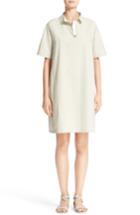 Women's Fabiana Filippi Grosgrain Trim Shirtdress Us / 42 It - Beige