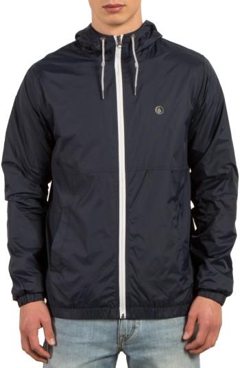 Men's Volcom Ermont Hooded Windbreaker - Blue