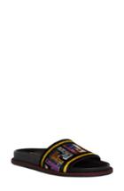 Women's Fendi Fun Genuine Mink Fur Logo Slide Sandal Us / 35.5eu - Black