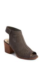 Women's Vince Camuto 'lavette' Perforated Peep Toe Bootie M - Grey
