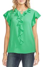 Women's Vince Camuto Ruffle Flutter Sleeve Top - Green