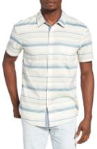 Men's Quiksilver Aventail Stripe Woven Shirt - Blue