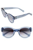 Women's Bobbi Brown 'the Zoe/s' 49mm Sunglasses - Transparent Blue