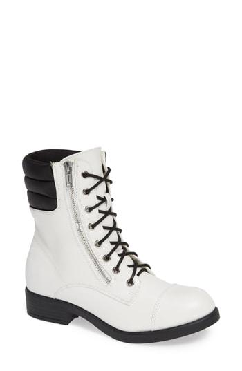 Women's Mia Maeva Combat Boot M - White