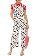 Women's Topshop Spot Print Overalls Us (fits Like 0) - White