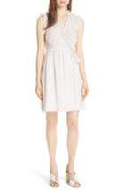 Women's Rebecca Taylor Dot Ruffle Faux Wrap Dress - Ivory