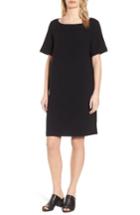 Women's Eileen Fisher Jacquard Shift Dress, Size - Black
