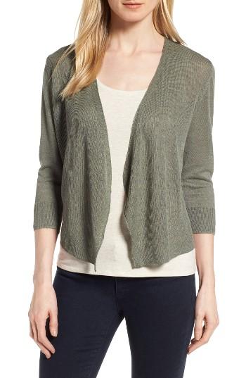 Women's Nic+zoe All Day Linen Blend Cardigan - Red