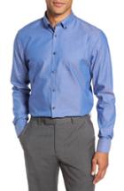 Men's Nordstrom Men's Shop Extra Trim Fit Non-iron Dress Shirt - 32/33 - Blue