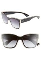 Women's Moschino 55mm Cat Eye Sunglasses - Black