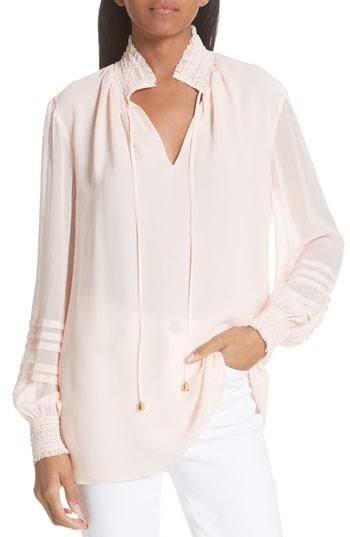 Women's Tory Burch Haley Silk Blouse - Pink