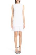 Women's Victoria Victoria Beckham Pleated Hem Shift Dress - White
