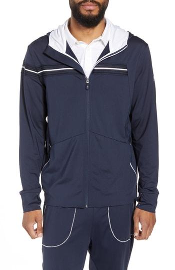 Men's Boss Tech Slim Zip Hoodie - Blue