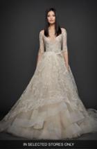 Women's Lazaro Embroidered Tulle Ballgown, Size In Store Only - Beige