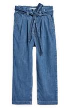 Women's Topshop Paperbag Crop Jeans W X 30l (fits Like 24w) - Blue