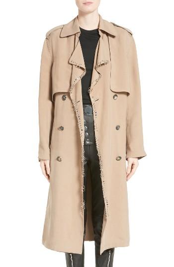 Women's Alexander Wang Pierced Trench Coat - Brown