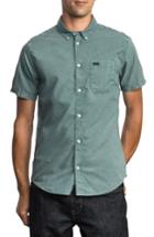 Men's Rvca That'll Do Chambray Woven Shirt - Green