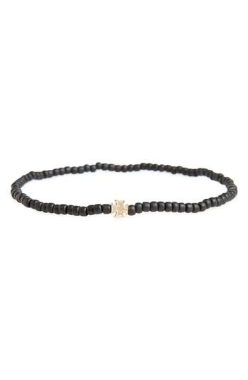 Men's Luis Morais Maltese Cross Beaded Stretch Bracelet