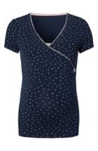 Women's Noppies Iris Star Print Maternity/nursing Tee, Size - Blue