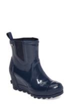Women's Sorel Joan Glossy Wedge Rain Boot .5 M - Blue