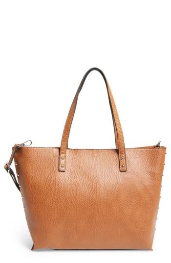 Linea Pelle Faux Leather Tote - Brown
