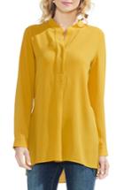 Women's Vince Camuto Soft Texture Henley Blouse, Size - Yellow