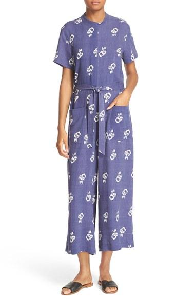 Women's Sea Geo Floral Print Jumpsuit