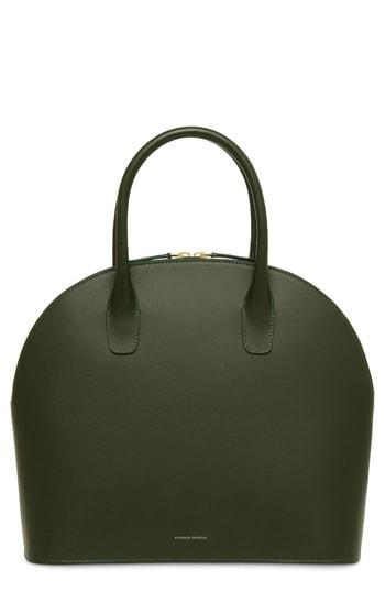 Mansur Gavriel Top Handle Rounded Leather Bag - Green