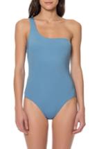Women's Red Carter One-shoulder One-piece Swimsuit - Blue